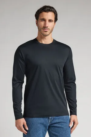 intimissimi Camiseta de Manga Larga de Algodón Premium Hombre Tamaño S