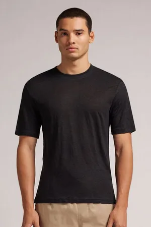intimissimi Camiseta de Lino Hombre Tamaño S