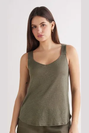 intimissimi Camiseta de Tirantes de Lino Mujer Tamaño S