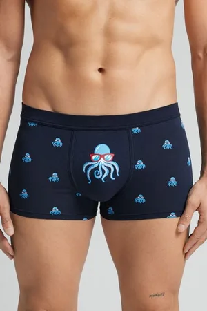 intimissimi Bóxer de Algodón Natural Fresh Estampado Pulpo Hombre Tamaño 40