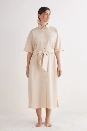 intimissimi Camisa de Lino y Algodón Italian Riviera Mujer Tamaño L