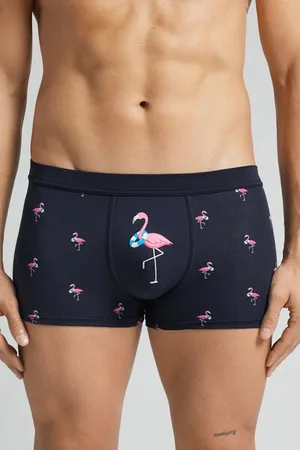 intimissimi Bóxer de Algodón Natural Fresh Estampado Flamencos Hombre Tamaño 44
