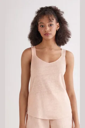 intimissimi Camiseta de Tirantes de Lino Mujer Tamaño L