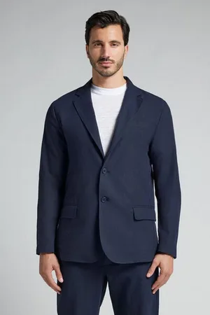 intimissimi Chaqueta de Tejido de Lino y Algodón Hombre Tamaño M