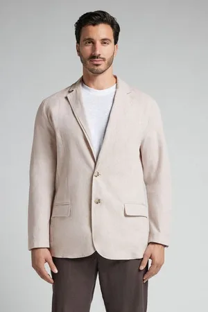 intimissimi Chaqueta de Tejido de Lino y Algodón Hombre Tamaño M