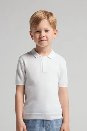 intimissimi Polo Niño de Manga Corta de Punto de Algodón Niño Tamaño 2-3