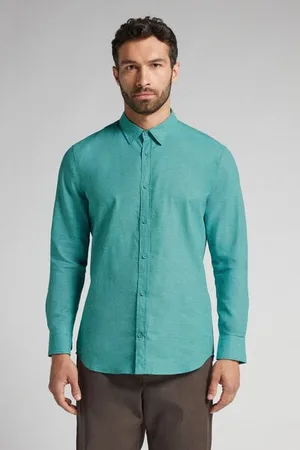 intimissimi Camisa de Lino y Algodón Hombre Tamaño M