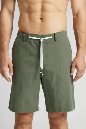 intimissimi Pantalones Cortos de Lino y Algodón Hombre Tamaño M