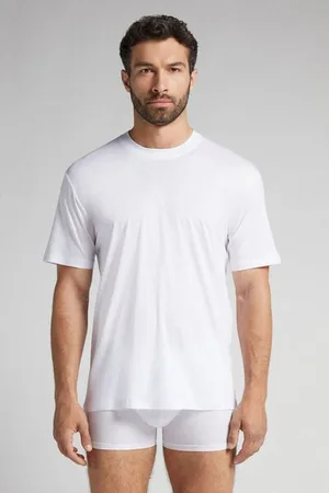 intimissimi Camiseta de Algodón Superlight Premium Mercerizado Hombre Tamaño XXL