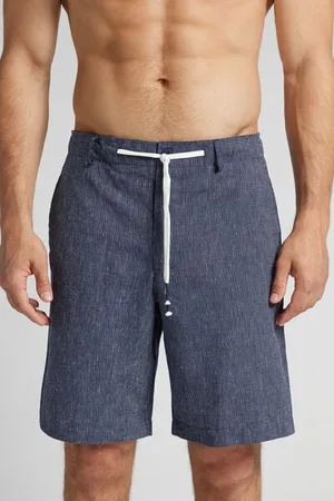 intimissimi Pantalones Cortos de Lino y Algodón Hombre Tamaño S