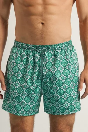 intimissimi Bañador Bóxer con Estampado Mayólica Verde Aguamarina Hombre Tamaño XL