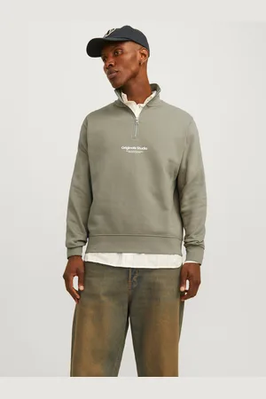JACK & JONES Sudadera Con Media Cremallera Con Texto