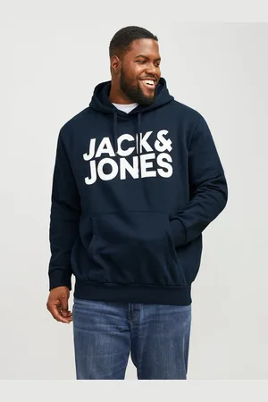 JACK & JONES Plus Size Sudadera Con Capucha Logotipo