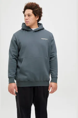 JACK & JONES Plus Size Sudadera Con Capucha Impresión Posterior