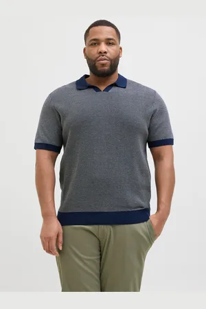 JACK & JONES Plus Size Polo Cuello Dividido