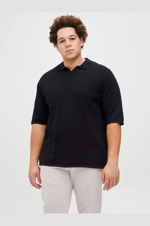 JACK & JONES Plus Size Jersey De Punto Cuello Dividido