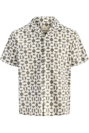 JACK & JONES Camisas Corte Relaxed Cuello Cubano Plus