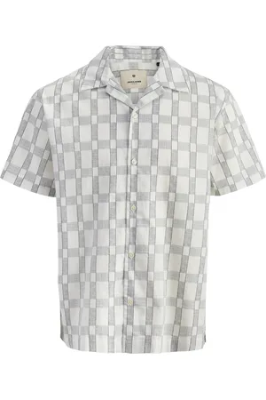 JACK & JONES Camisas Corte Relaxed Cuello Cubano Plus