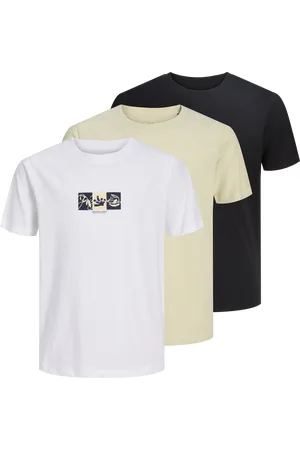 JACK & JONES Paquete De 3 Estampado Camiseta Junior