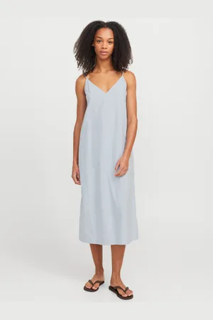 Vestido Jxvera De Punto Color Beige Corte Holgado Y Sin Mangas