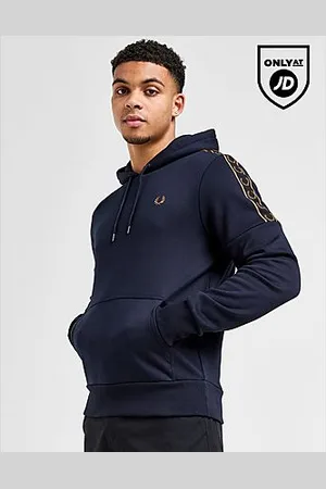 Sudadera con media cremallera - Negro, Fred Perry - Sudaderas Para Hombre