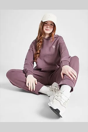 adidas Sudadera con capucha Trefoil Boyfriend Essential para niñas, júnior