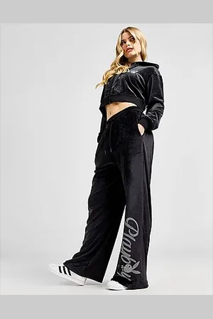 Playboy Joggers Wide Diamante Velour