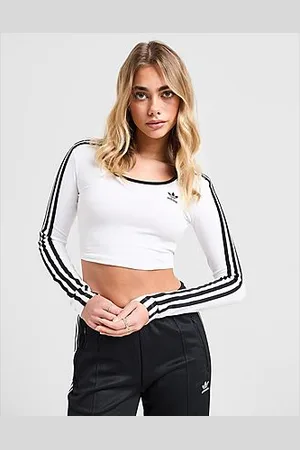 adidas 3-stripes Scoop Long Sleeve Crop Top