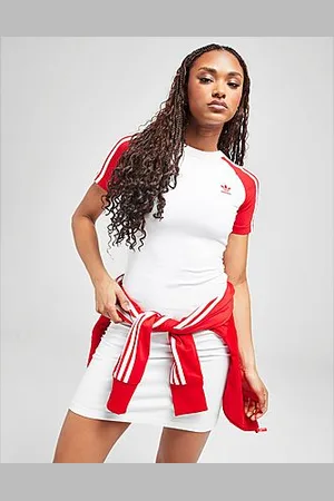 adidas Vestido manga corta Adicolor Raglan 3 bandas
