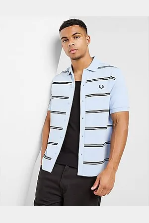 Fred Perry Polo Horizonal Stripe Button Pique