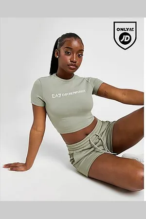 EA7 Camiseta Logo Slim Crop
