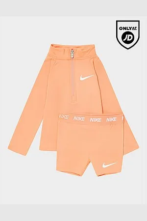 Nike Conjunto Pantalón Corto 1/4 Zip Girls