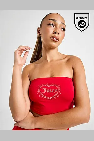 Juicy Couture Top Bandeau Diamante Heart Logo