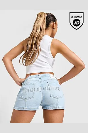 Juicy Couture Pantalón Corto Vaquero Diamante Logo