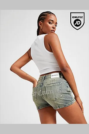 Juicy Couture Pantalón Corto Vaquero Diamante Logo