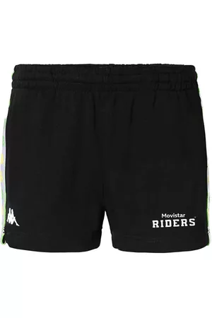 Kappa Mujer Pantalones Cortos y Bermudas - Pantalones cortos 222 BANDA TREADYI MOVISTAR Negro Mujer