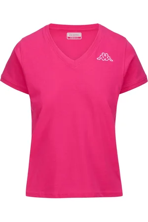 Kappa Logo Cabou - T-Shirt Top - Fuchsia Bright Rose - Mujer - S