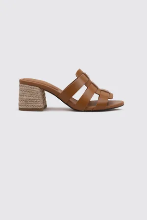 Tommy Hilfiger BLOCK MID HEEL LEATHER SANDAL 36