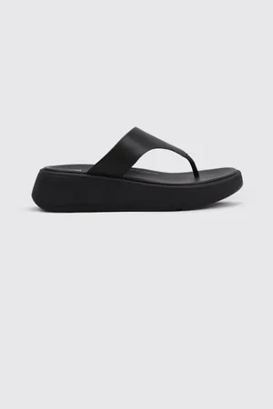 FitFlop F-MODE LEATHER FLATFORM TOE - POST SANDALS 36