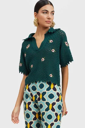 La DoubleJ Crochet Polo - Mujer Ldj Archive M