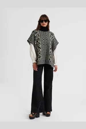 La DoubleJ High Neck Poncho - Mujer Ldj Archive Xs