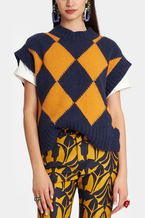 La DoubleJ Argyle Gilet - Mujer Prendas De Punto Xxs