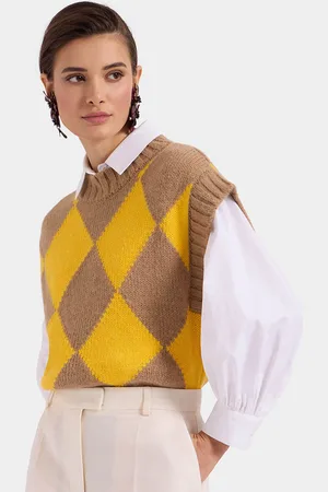 La DoubleJ Argyle Gilet - Mujer Prendas De Punto Xs