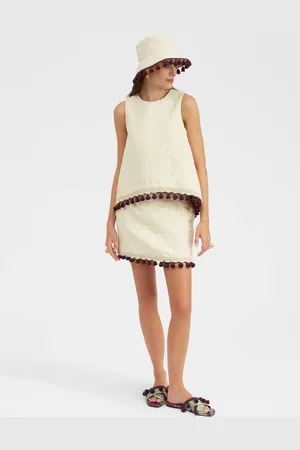 La DoubleJ Baia Mini Skirt Embroidered - Mujer Faldas L