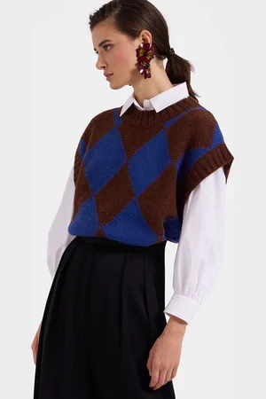 La DoubleJ Argyle Gilet - Mujer Prendas De Punto M