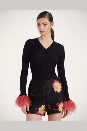 La DoubleJ V-neck High Kick Top - Mujer Prendas De Punto L