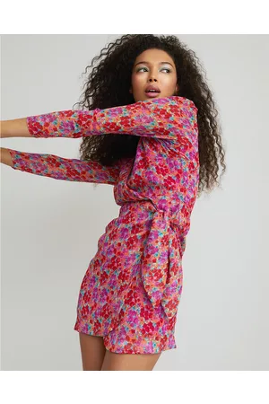La Redoute Mujer Estampados - Vestido cruzado corto de estampado floral