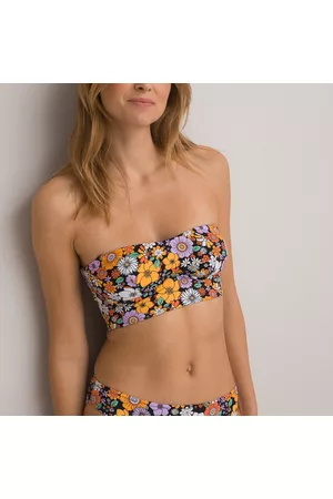 La Redoute Mujer Tops - Sujetador de bikini bandeau, estampado de flores
