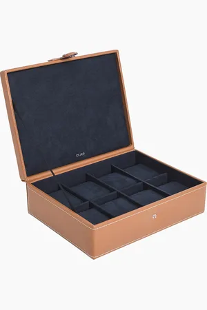 Le Tanneur Estuche de piel para 8 relojes de pulsera