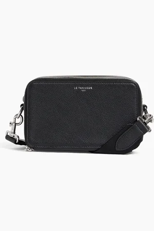 Le Tanneur Bolso bandolera pequeño con 2 compartimentos Émile de cuero texturizado